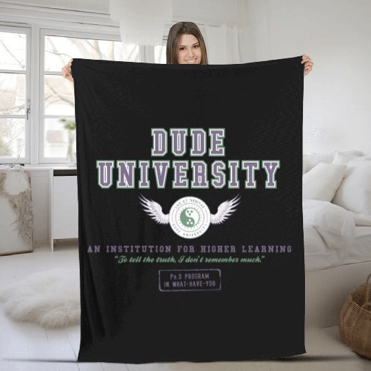 Dude University Fleece Blankets