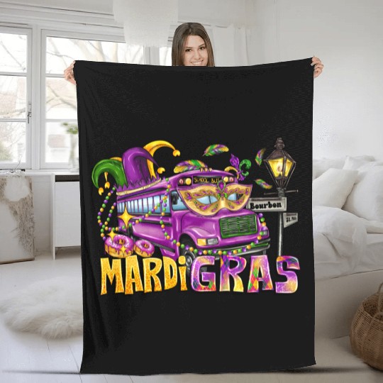 Mardi Gras Fleece Blankets
