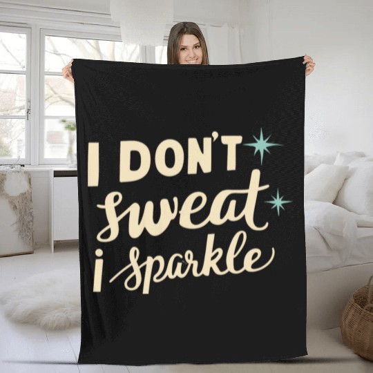 Workout Motivation Gym I Sparkle Fleece Blankets