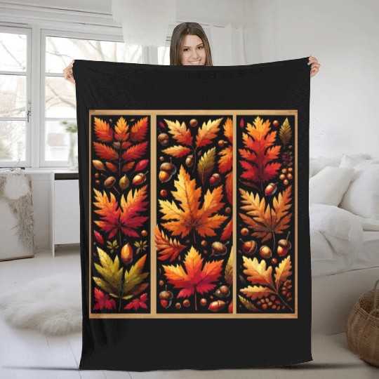 The elements of autumn Fleece Blankets