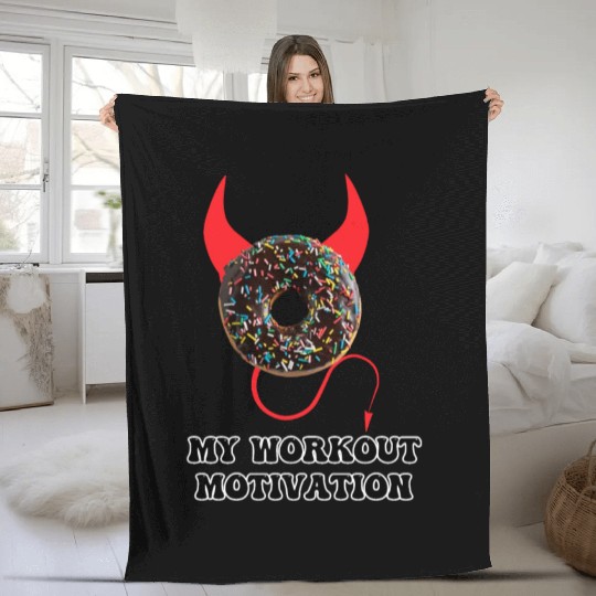 My Workout Motivation Funny Gym Fleece Blankets