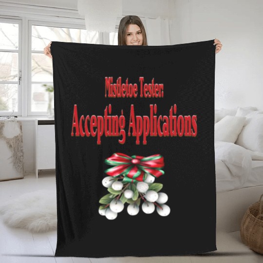 Mistletoe Tester Fleece Blankets