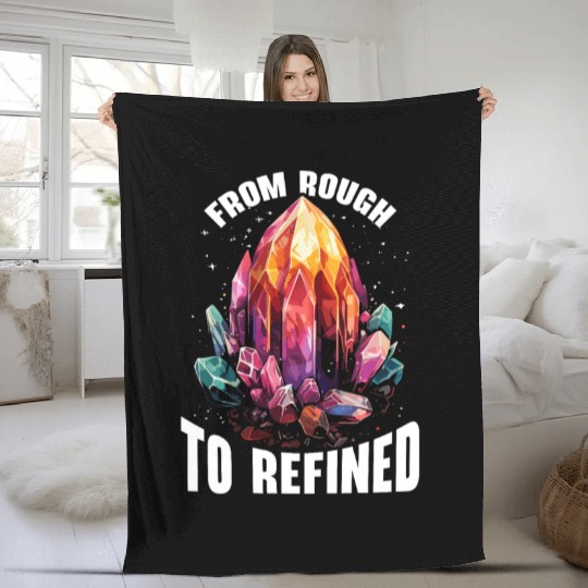 Lapidary Artist Gemstone Stone Collecting Stone Fleece Blankets