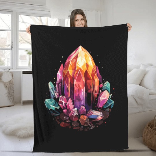 Lapidary Artist Gemstone Stone Collecting Stone Fleece Blankets