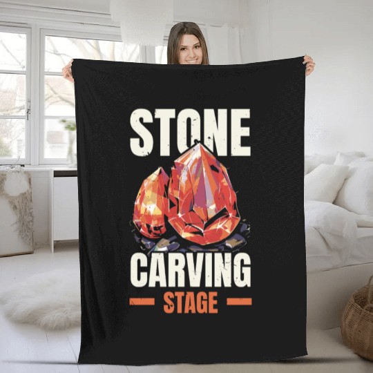 Lapidary Artist Gemstone Stone Collecting Stone Fleece Blankets