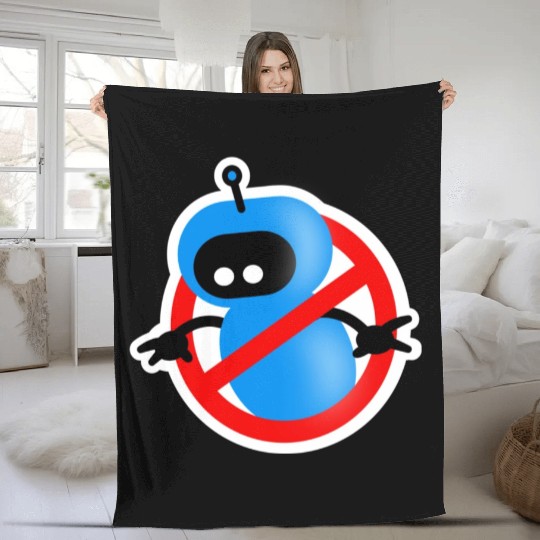 Not My Robot - Circle Logo Fleece Blankets