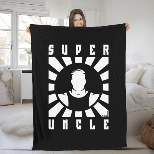 Super Uncle (Rays / White) Fleece Blankets