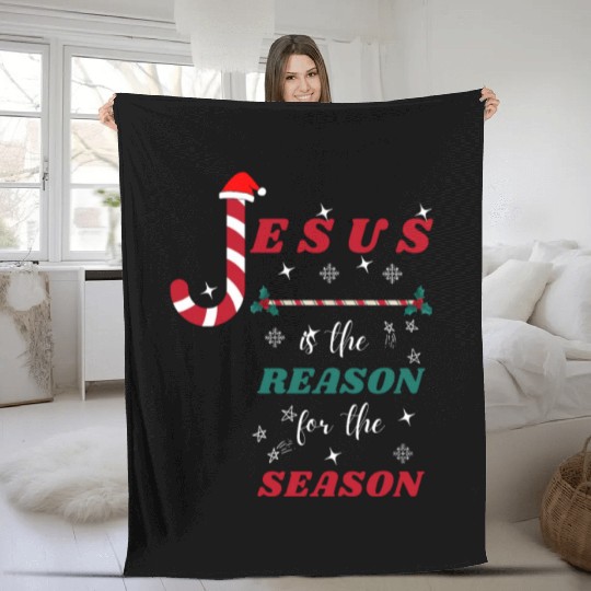 Jesus is the reason for the season Fleece Blankets