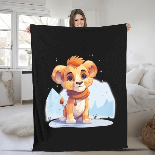 Baby Simba- The lion king Fleece Blankets