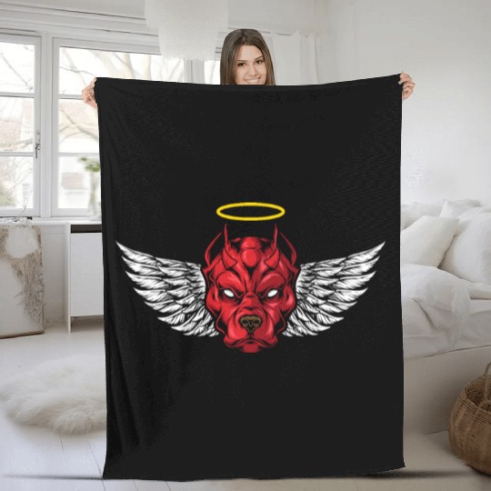 Devil Cane Corso Dog Fleece Blankets