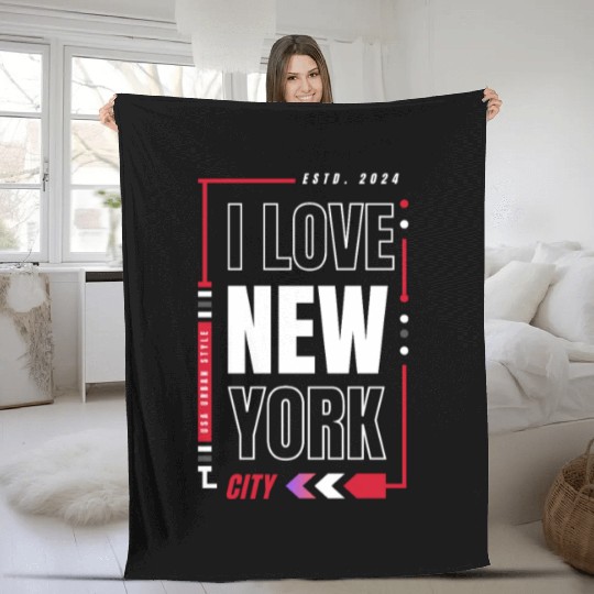 T ShirtI love new york Fleece Blankets
