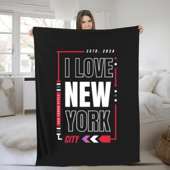 T ShirtI love new york Fleece Blankets
