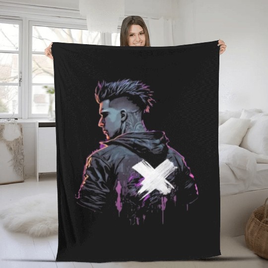 Cyberpunk Fleece Blankets