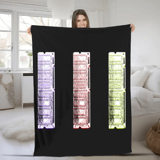 RAM cards clear Fleece Blankets