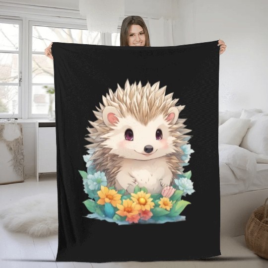 Prickly Paws Baby Hedgehog Fleece Blankets