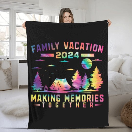 Summer Family Vacation Making Memories Fleece Blankets