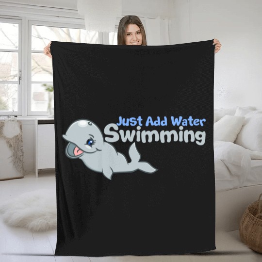 Fish Swimming Fleece Blankets