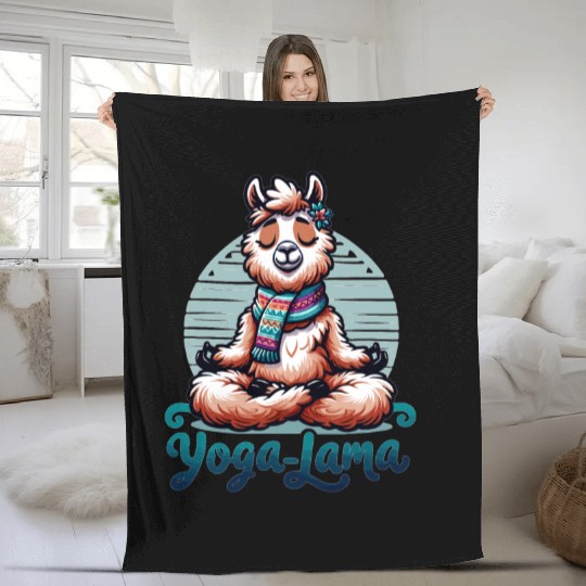 Yoga-Llama Serenity Fleece Blankets