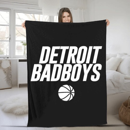 Detroit Basketball Graphic Tees 2 Fleece Blankets