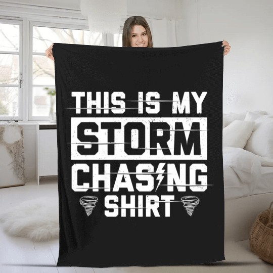 Storm Spotter | Storm Chaser Storm Warnings Gift Fleece Blankets