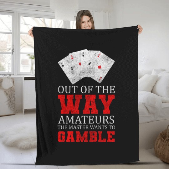 Player Deck Poker Face Fleece Blankets