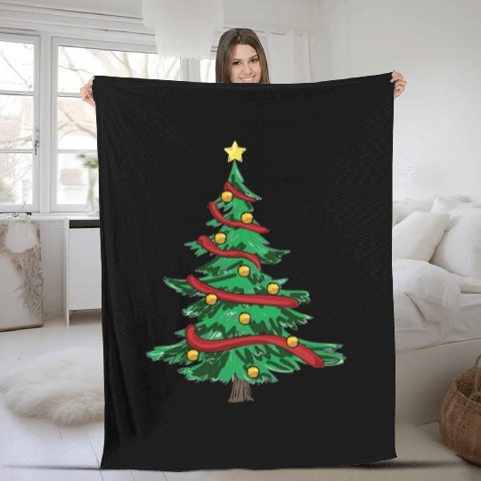 Christmas Tree Christmas Fleece Blankets