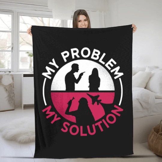 Aircraft Mechanic My Problem My Pictogram Mom Dad Fleece Blankets