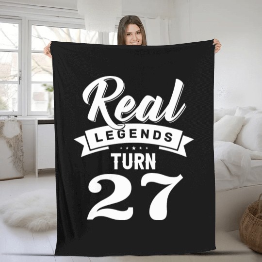 Real Legends Turn 27, 27th Birthday Fleece Blankets