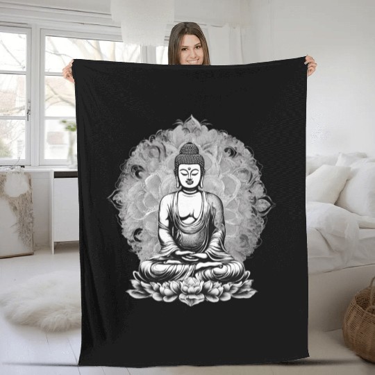 Nirvana Buddhism Fleece Blankets