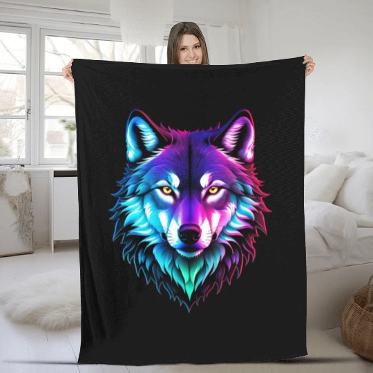 Alpha Wolf Fleece Blankets