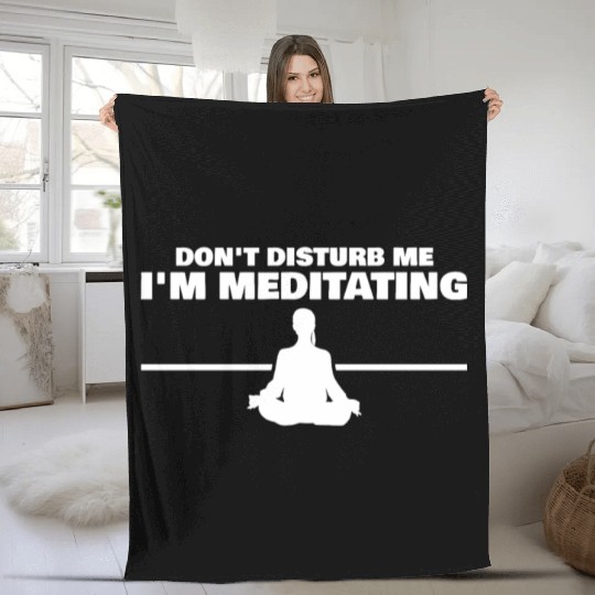 Meditation Yoga Meditating Fleece Blankets