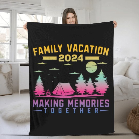 Summer Family Vacation Making Memories Fleece Blankets