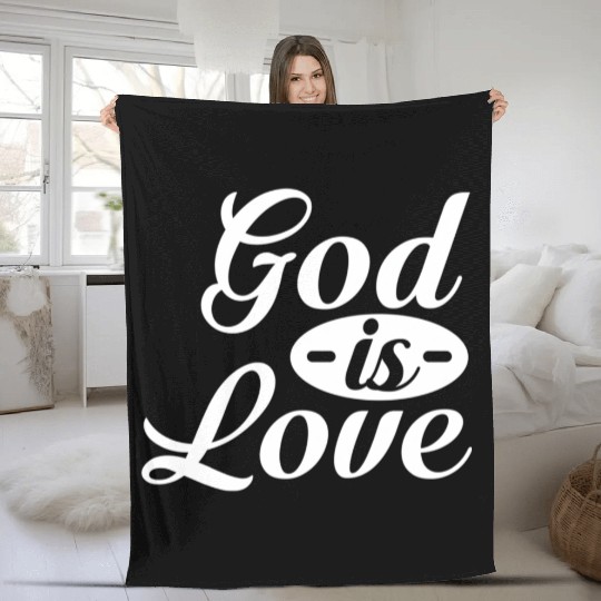 God Is Love Fleece Blankets
