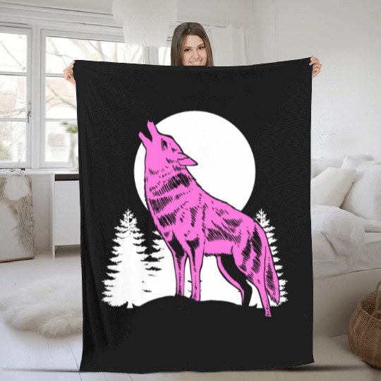 Mountain Wolf Furry Owner Gift Fleece Blankets