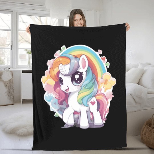 Cute Pony Fleece Blankets
