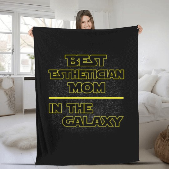 Best Esthetician Mom In The Galaxy Mother's Day Fleece Blankets