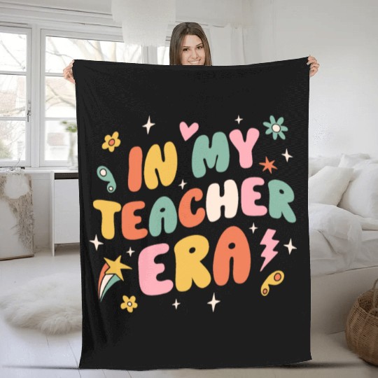 In My Teacher Era Groovy Fleece Blankets