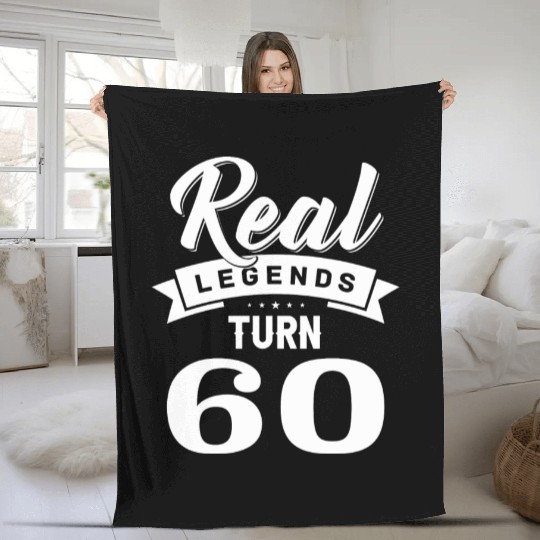 Real Legends Turn 60, 60th Birthday Fleece Blankets