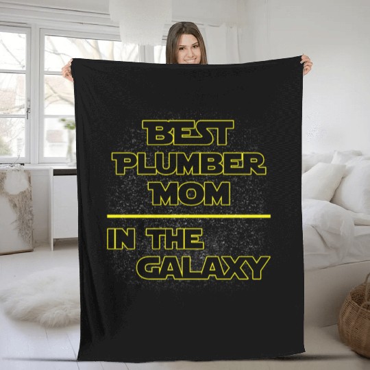 Best Plumber Mom In The Galaxy Mother's Day Gift Fleece Blankets