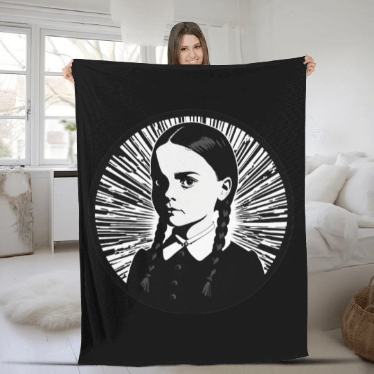 Wednesday Addams Fleece Blankets