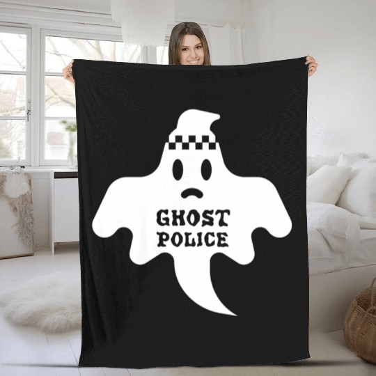 Ghost Police Halloween Fleece Blankets