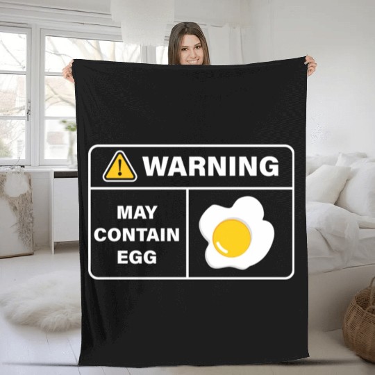 Fried Egg Lover Funny Foodie Fleece Blankets