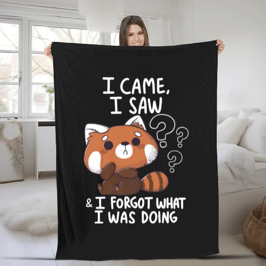 Forgetful Red Panda Fleece Blankets
