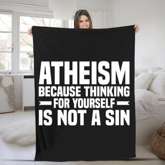 Atheism sayings | gifts for atheists faith Fleece Blankets