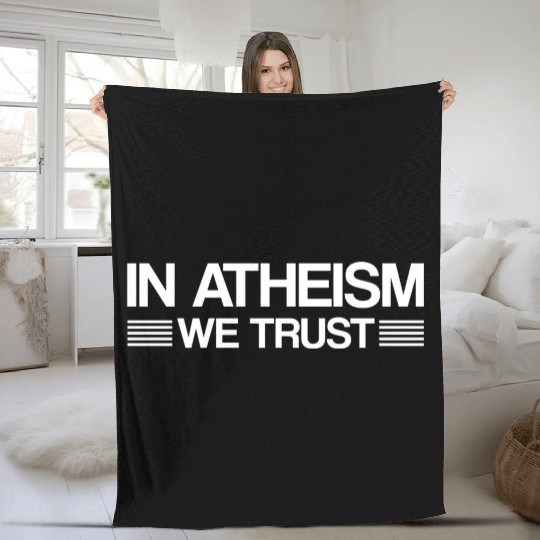 Atheist sayings | atheism religion gifts Fleece Blankets