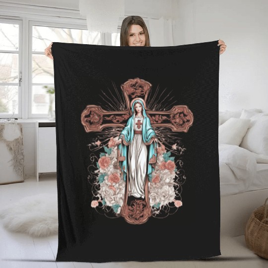 Mary Our Lady of Fatima Fleece Blankets