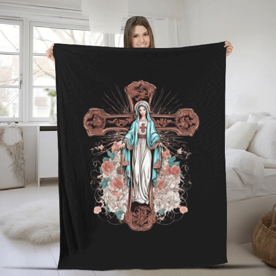 Mary Our Lady of Fatima Fleece Blankets