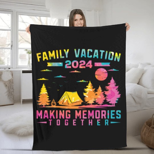 Summer Family Vacation Making Memories Fleece Blankets