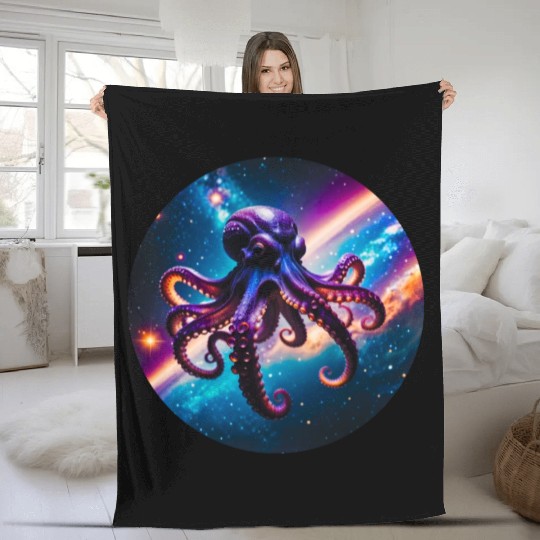 Space Octopus Fleece Blankets