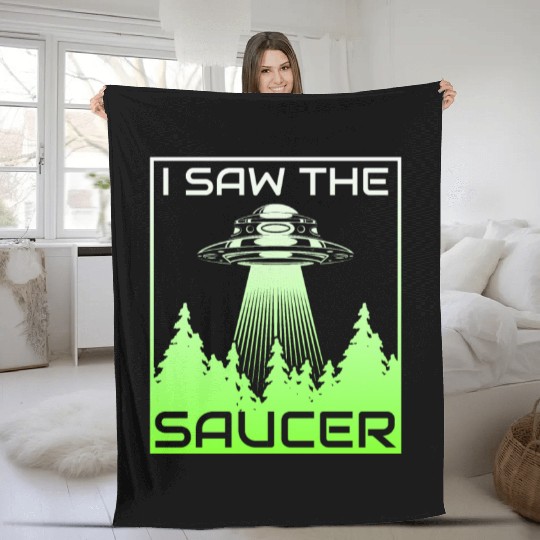 Alien, Aliens, UFO, UAP, Space Unknown Flight Fleece Blankets